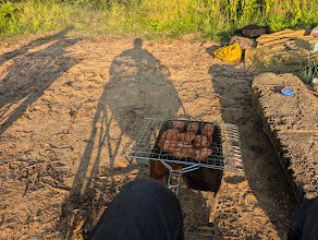 Шашлык на пляжу Черной Речки